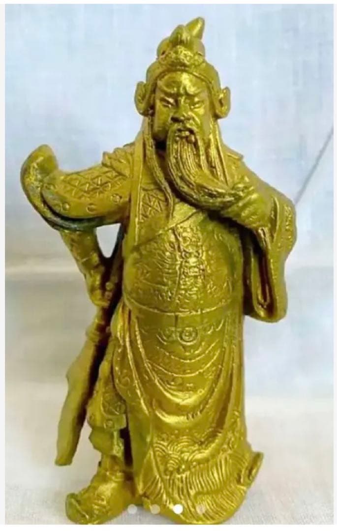 金運財運　関羽立像　三国志
