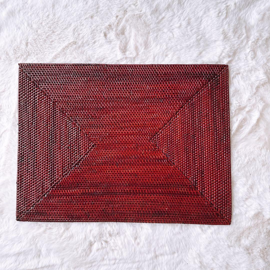 【新品】アタ ランチョンマット 4枚セット バリ島雑貨 アタ マット バリ島