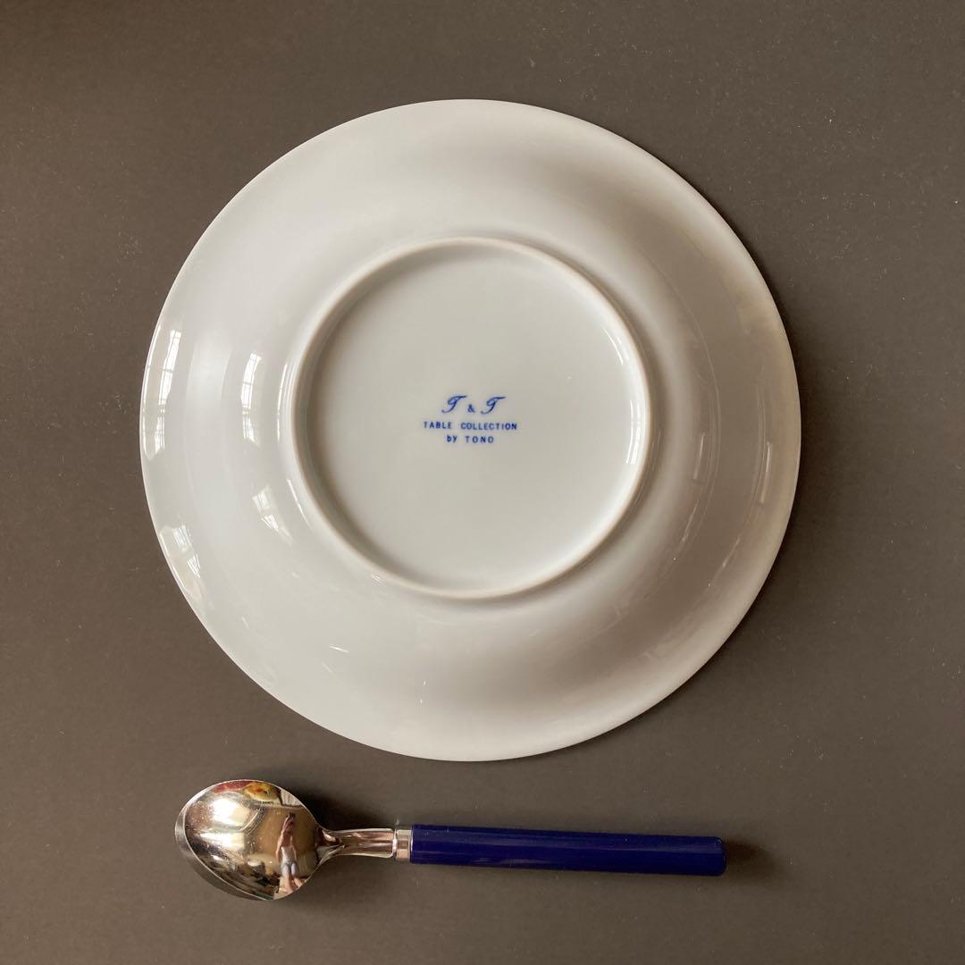 【超レア】【未使用】東濃陶器 TONO 魚紋カレー皿 3枚 スプーン付き