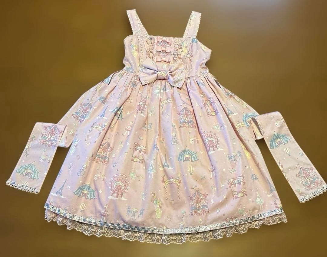 Angelic Prettyリボン付きジャンパースカート