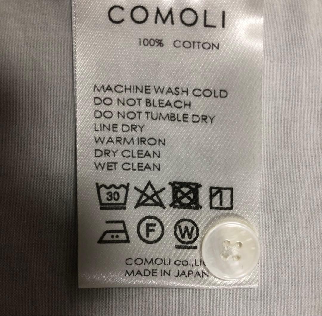 新型タグ付✨23aw美品 サイズ1 コモリシャツ　白　comoli