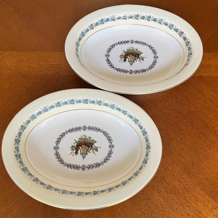【黒壺美品】ウェッジウッド★アップルドア★オーバル深皿　2枚