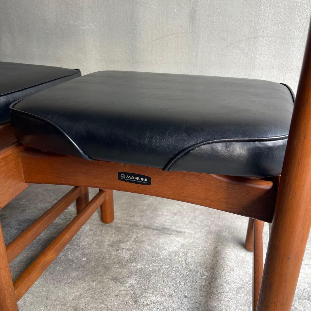 廃盤 希少 オールドマルニ　ミッドセンチュリー　ダイニングチェア　2脚セット