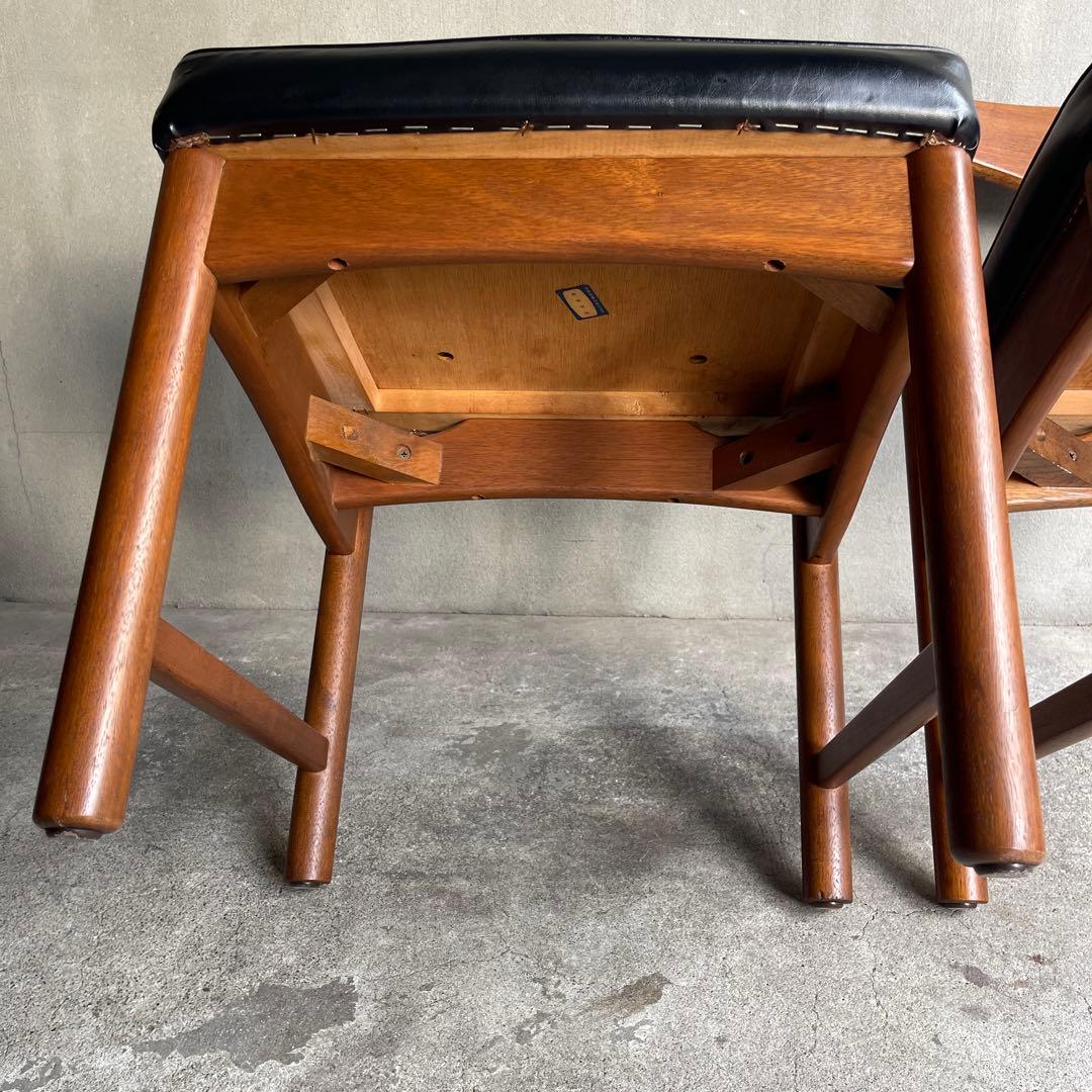 廃盤 希少 オールドマルニ　ミッドセンチュリー　ダイニングチェア　2脚セット