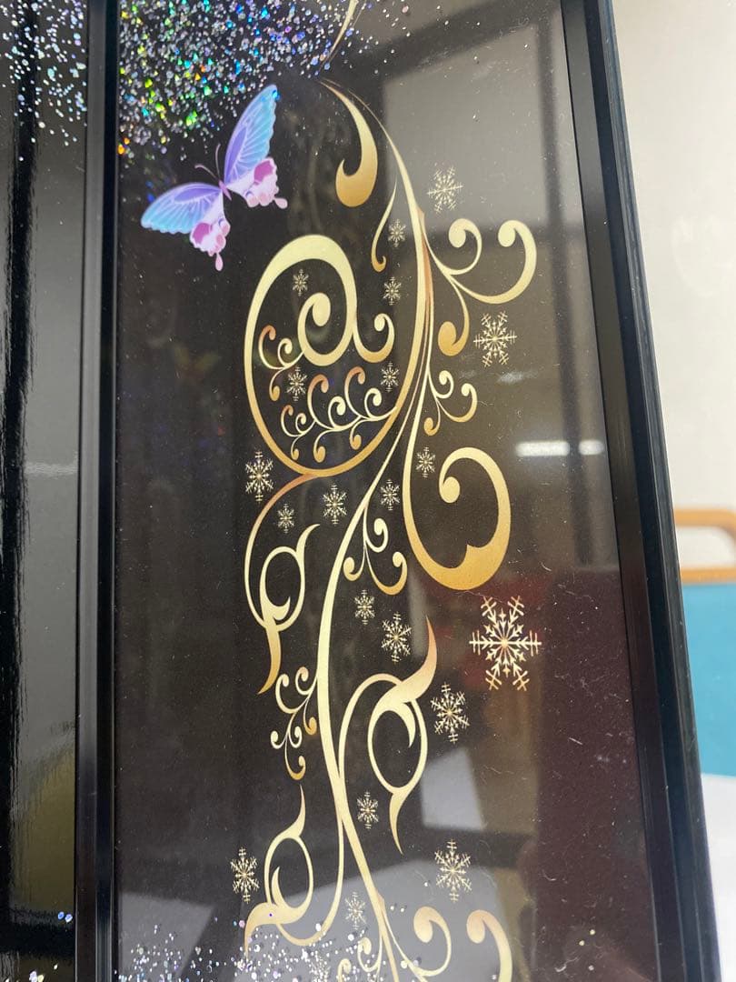 羽子板　六角ガラスケース１０号・本真珠・サイズ間口約３０×奥行約２０×高約４６㎝