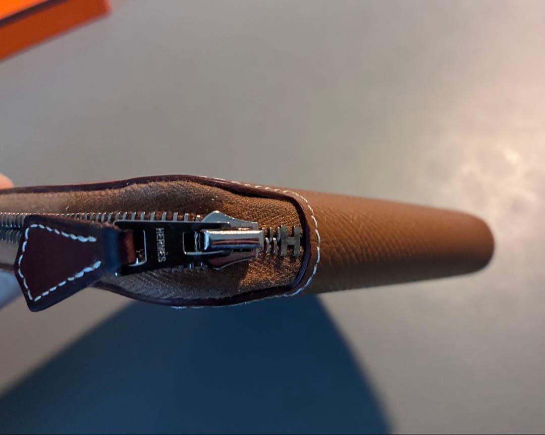 エルメス　シルクインコンパクト　ゴールド/セサミ　gold sesame