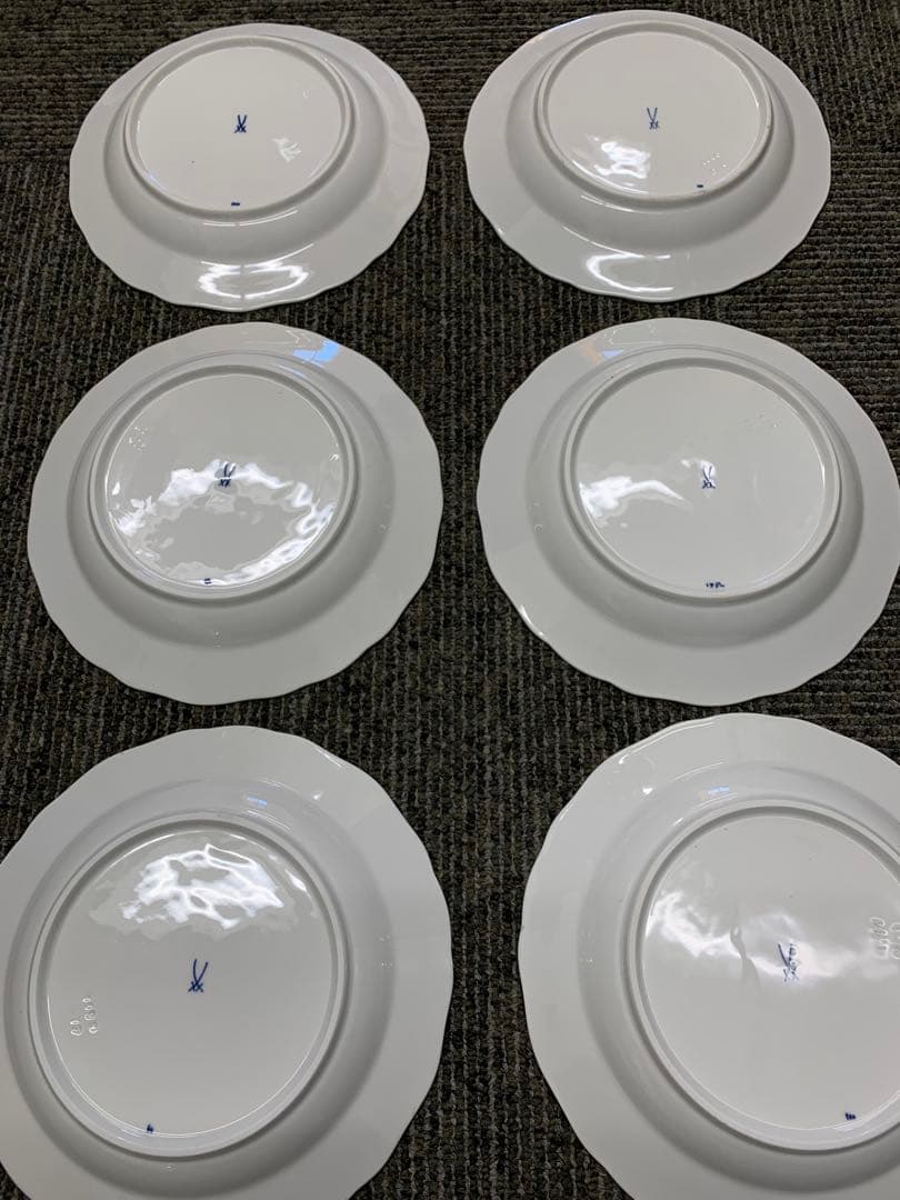 マイセン　ブルーオニオン皿 6枚セット　20cm