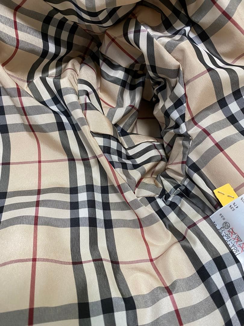 バーバリーロンドン　ロングジャケット　コート　ファー付き　フード　ノバチェック柄