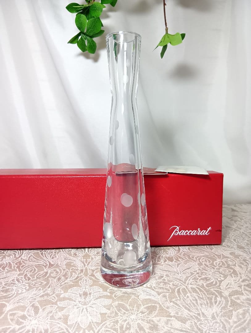 バカラ パッション クラウン 一輪挿し 花瓶 フラワーベース ドット 未使用