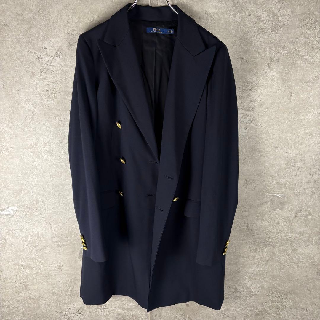 ポロラルフローレン　Ralph Lauren 紺ブレ　ブレザーコート　6 金釦