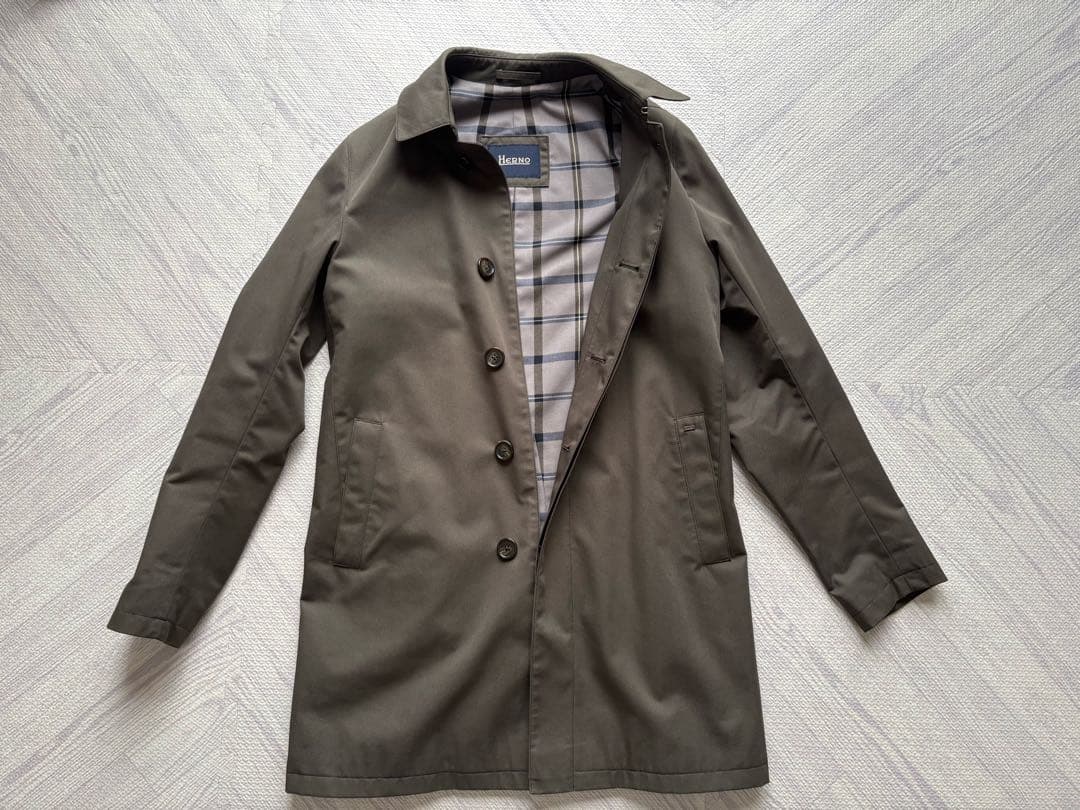 Herno/ヘルノ 46 ステンカラーコート オリーブ 美品