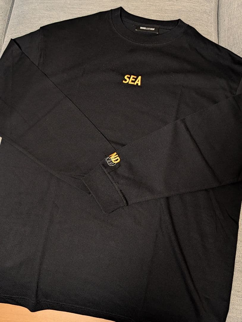 【未使用】WIND AND SEA ブラック 長袖 スモールロゴ Lサイズ