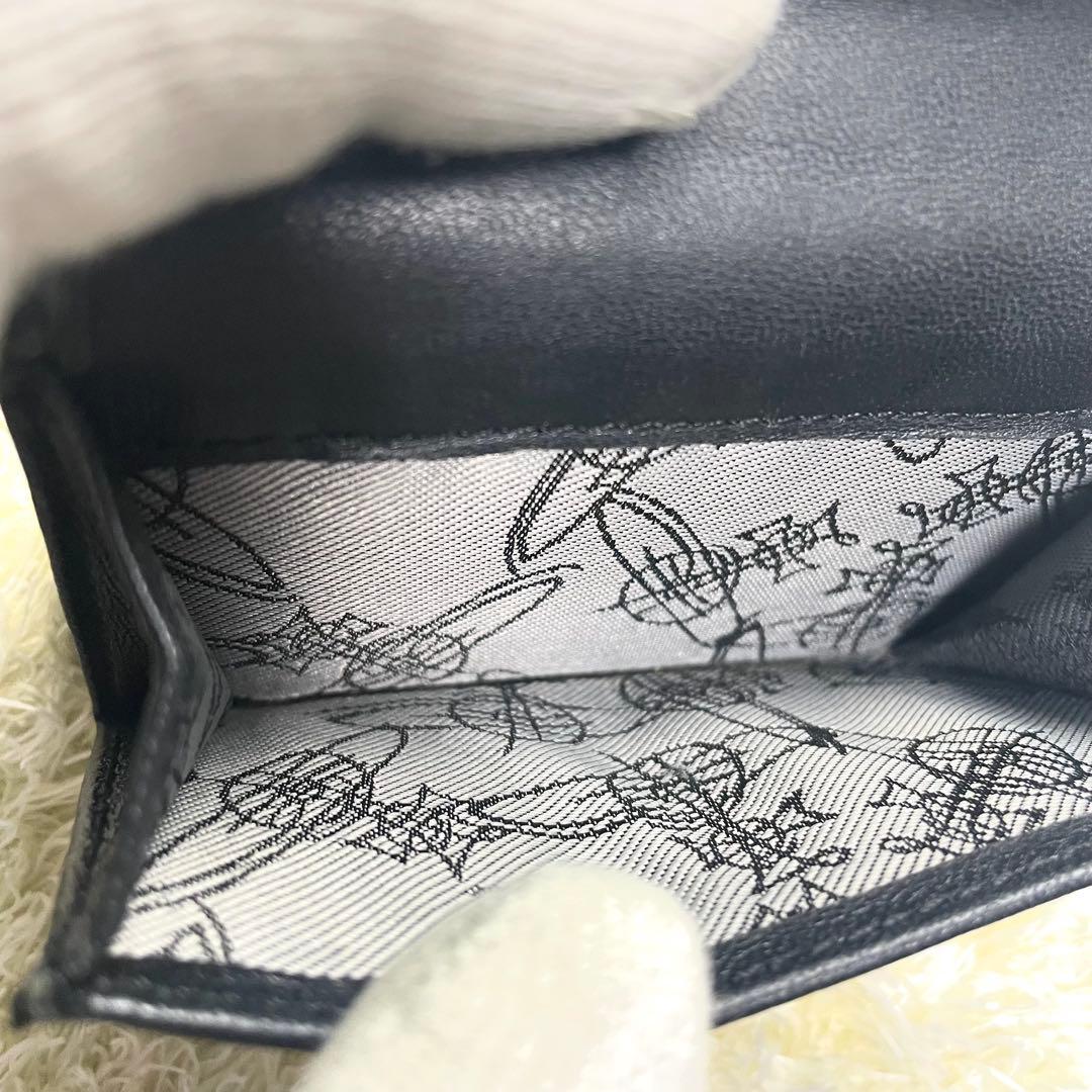 美品 ヴィヴィアンウエストウッド 折財布 ブラック 三つ折り財布 レター型