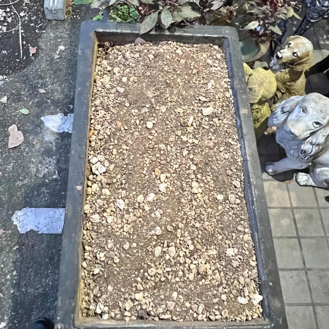 i＊【 2個セット 】ガーデンポット ガーデンインテリア 大・小セット ブラック