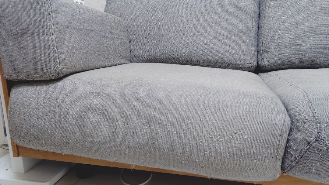 【引越しのため底値】無印良品 廃盤希少品 オーク材突板2.0シーター北欧風ソファ