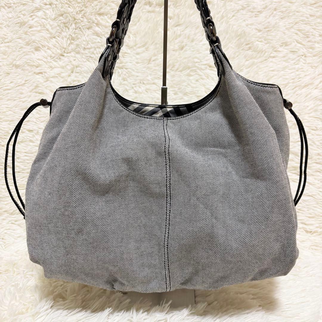 ✨美品✨バーバリーブルーレーベル トートバッグ キャンバス 肩掛け レザー