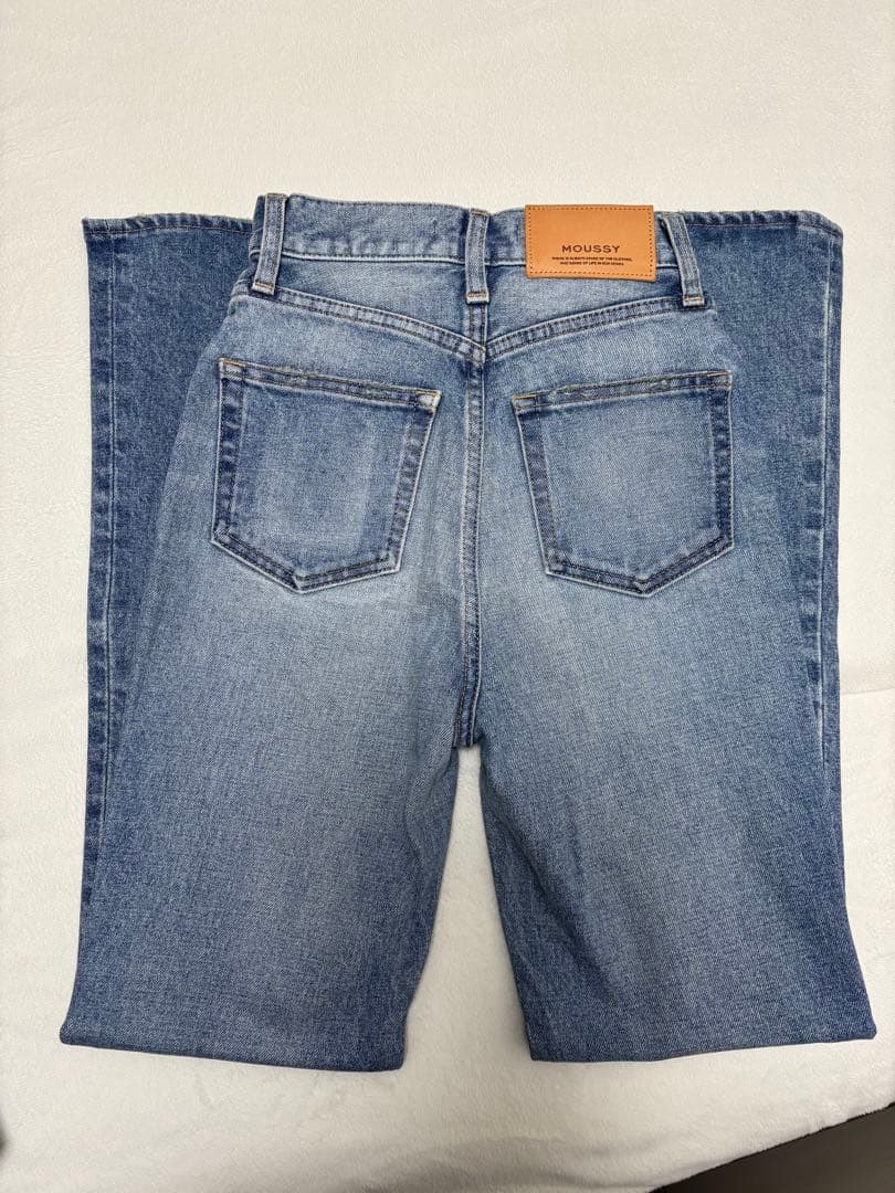 MOUSSY ブーツカットデニム ライトブルー 22インチ