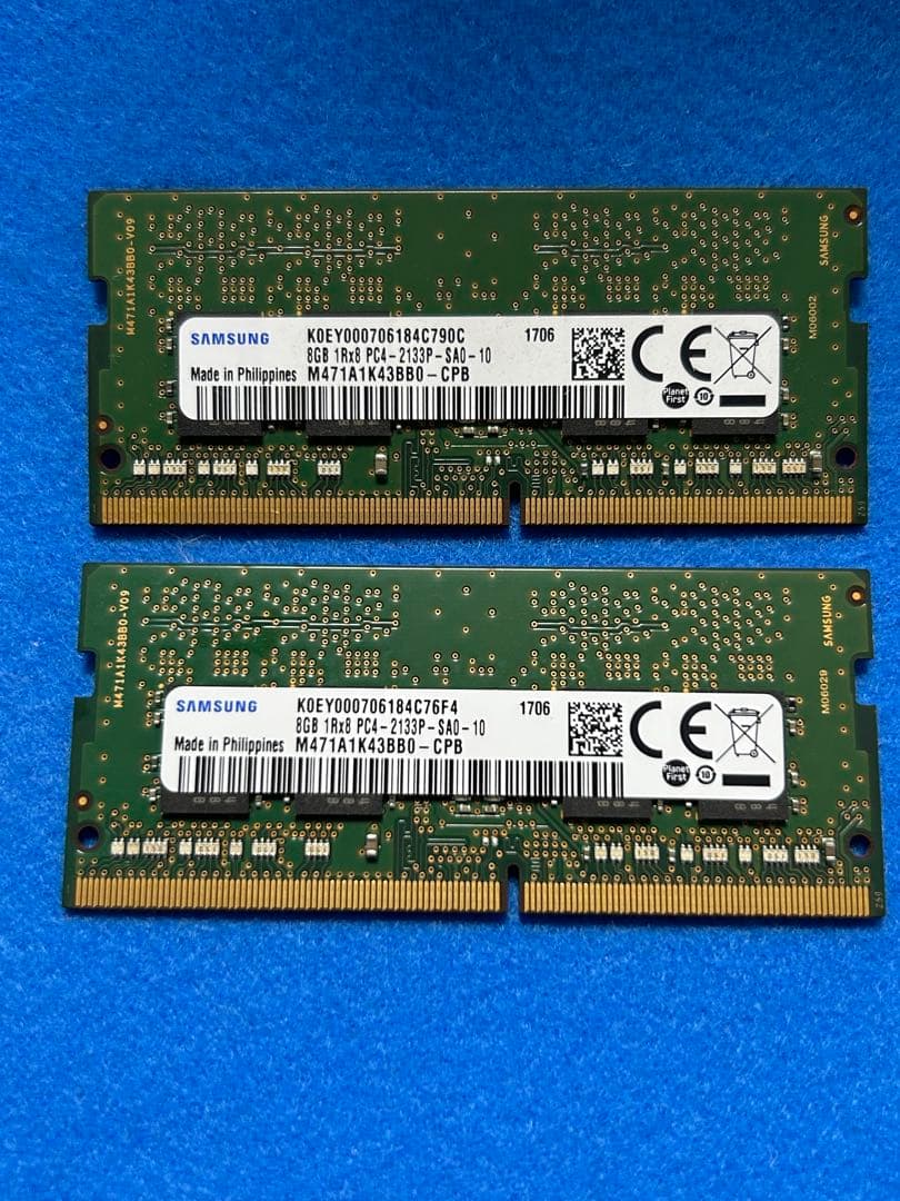 SAMSUNG ノート用メモリDDR4 8GB x2枚