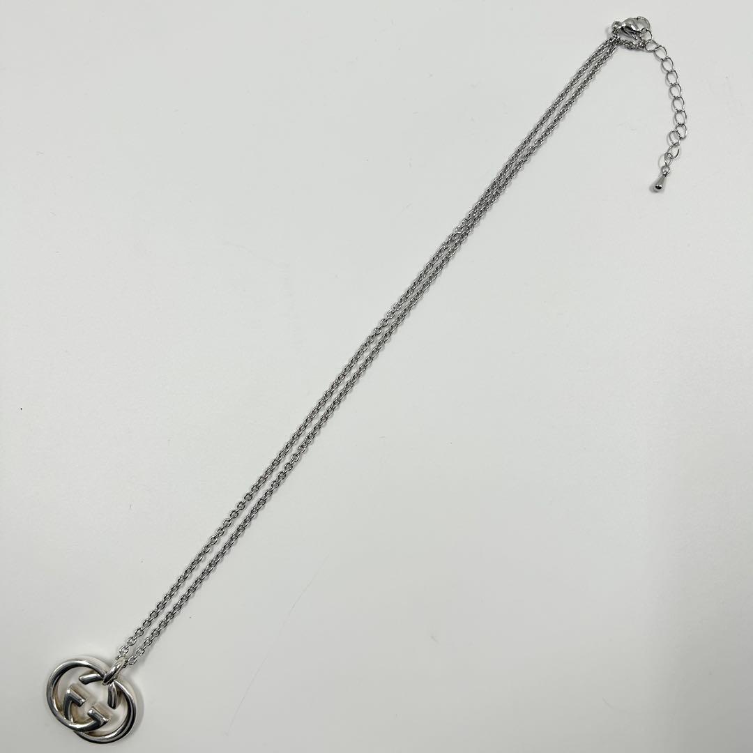 美品✨　グッチ　GUCCI　ネックレス　インターロッキング　シルバー　925