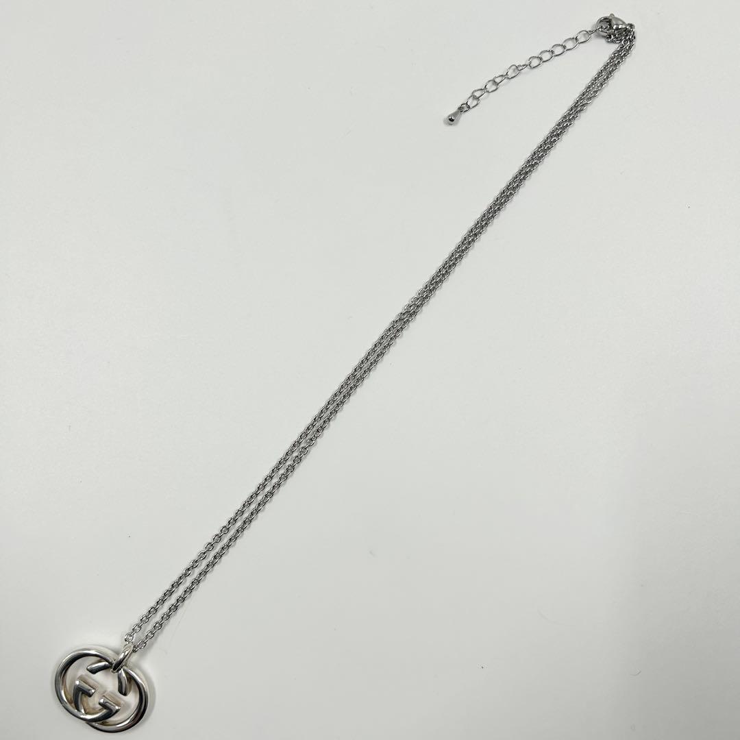 美品✨　グッチ　GUCCI　ネックレス　インターロッキング　シルバー　925