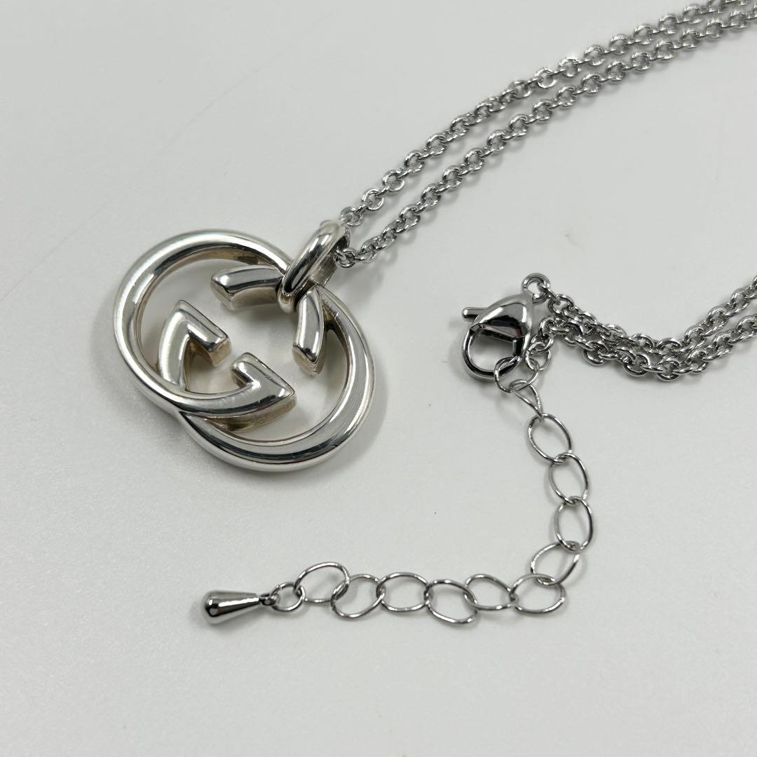 美品✨　グッチ　GUCCI　ネックレス　インターロッキング　シルバー　925