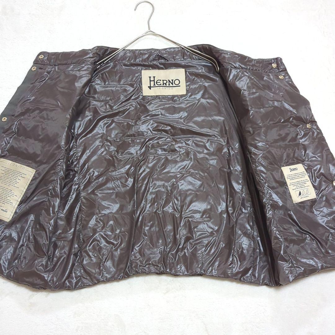 極美品 希少46 HERNO ICONICO エミリア ケープ ダウンベスト