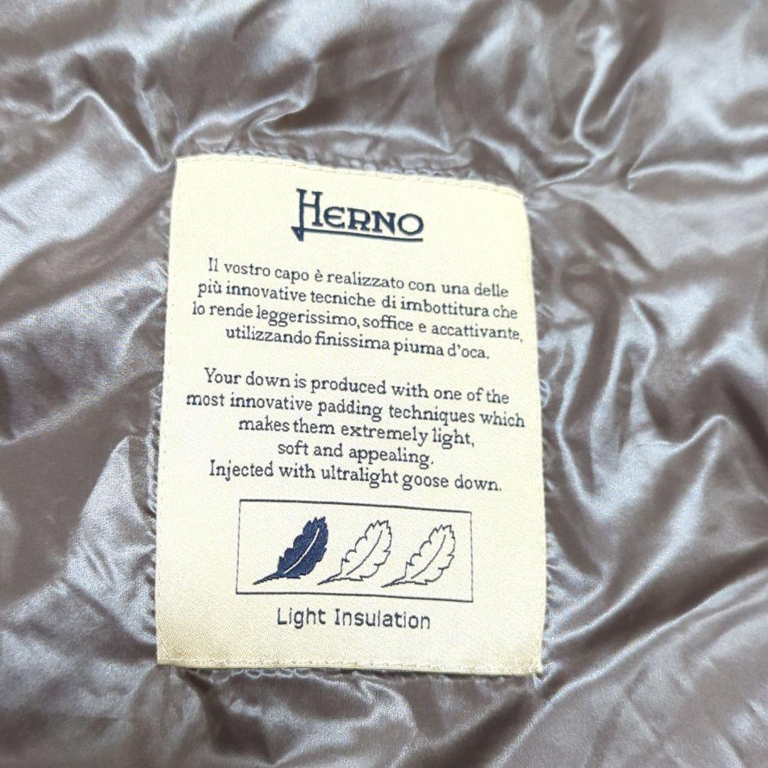 極美品 希少46 HERNO ICONICO エミリア ケープ ダウンベスト