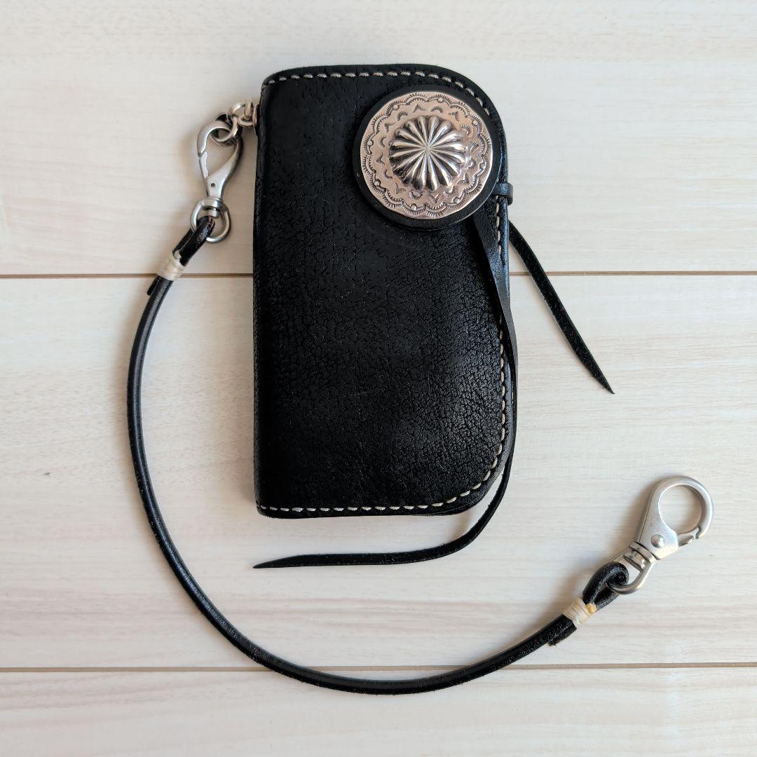 ラッキージョン　オールレザーウォレットM5-DT-BLK-A