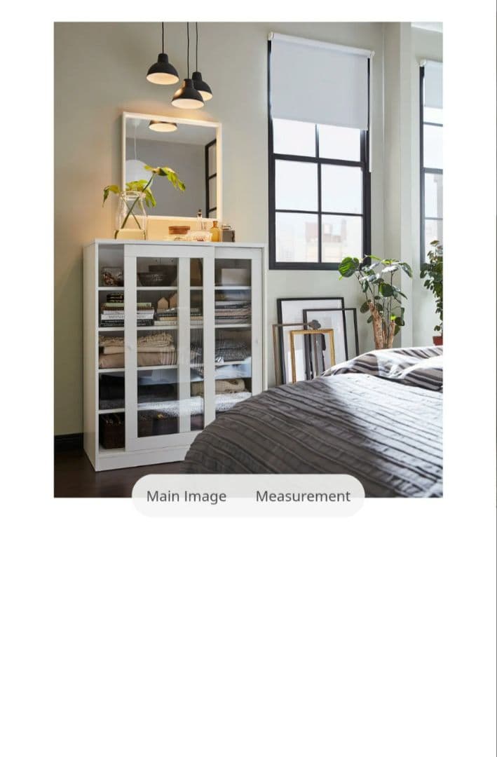 IKEA SYVDE cabinet with glass doors ①