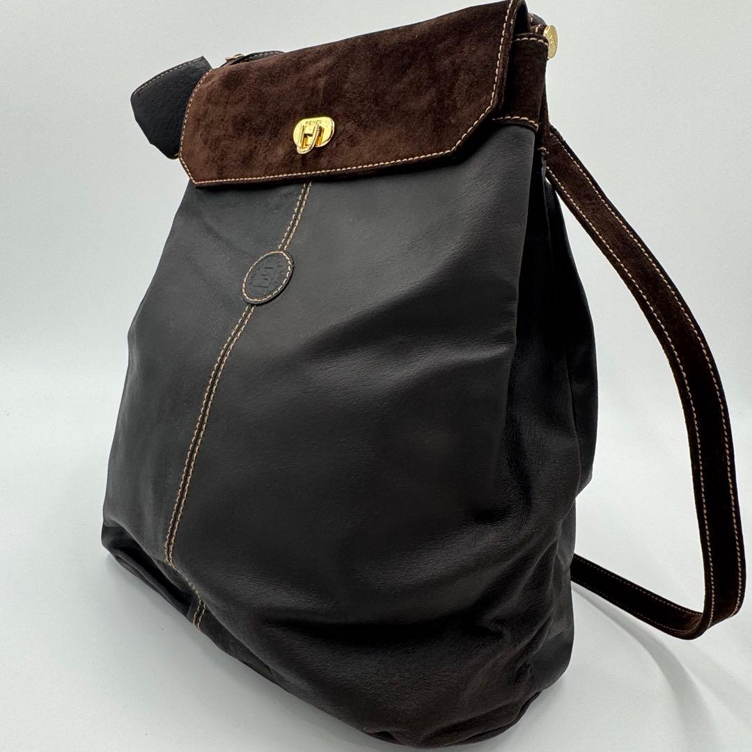 FENDI フェンディ レザー スエード 2way リュックサック トートバッグ