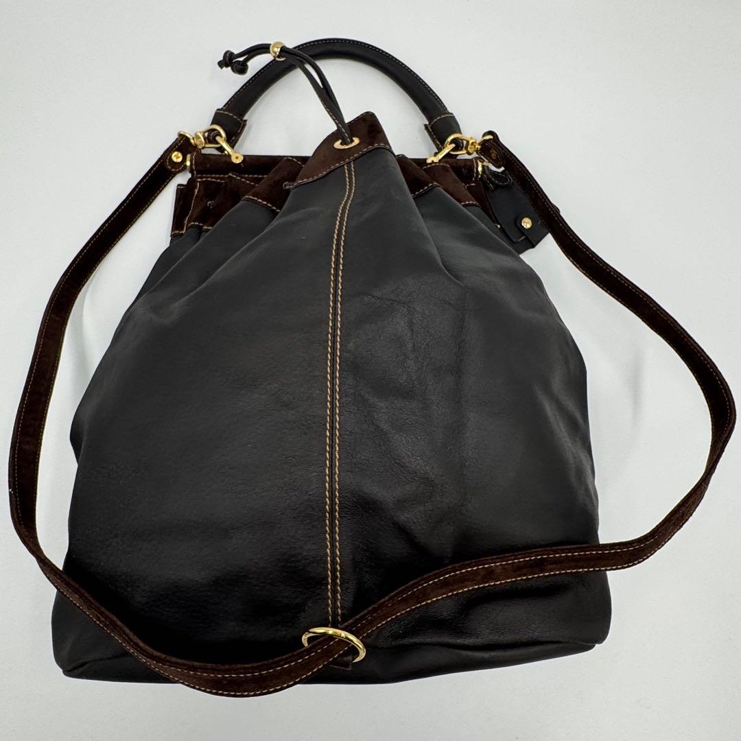 FENDI フェンディ レザー スエード 2way リュックサック トートバッグ