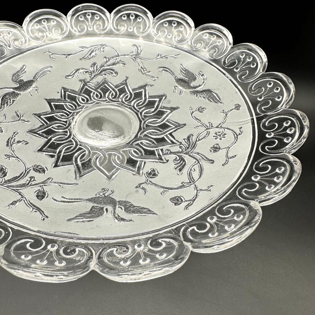 Baccarat オールドバカラ ルネサンス様式 飛鳥唐草紋コンポートクリスタル