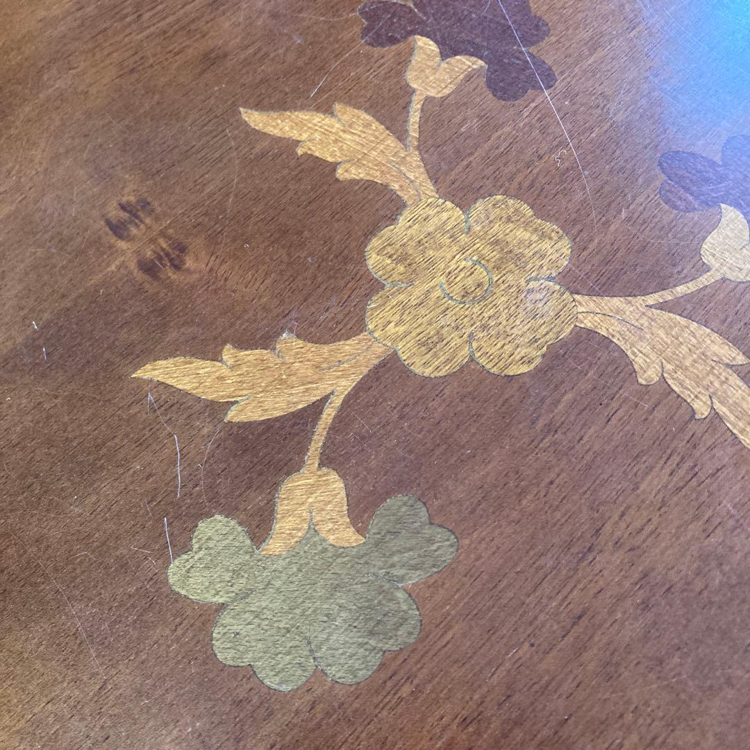 Y*u様 象嵌 コーヒーテーブル　丸テーブル　サイドテーブル 幅54cm A