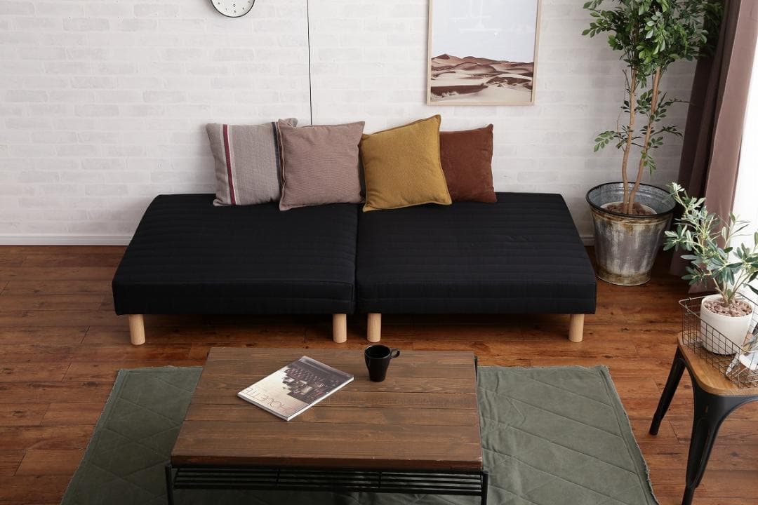 【新品・送料無料】脚付きマットレスベッド【シングル】