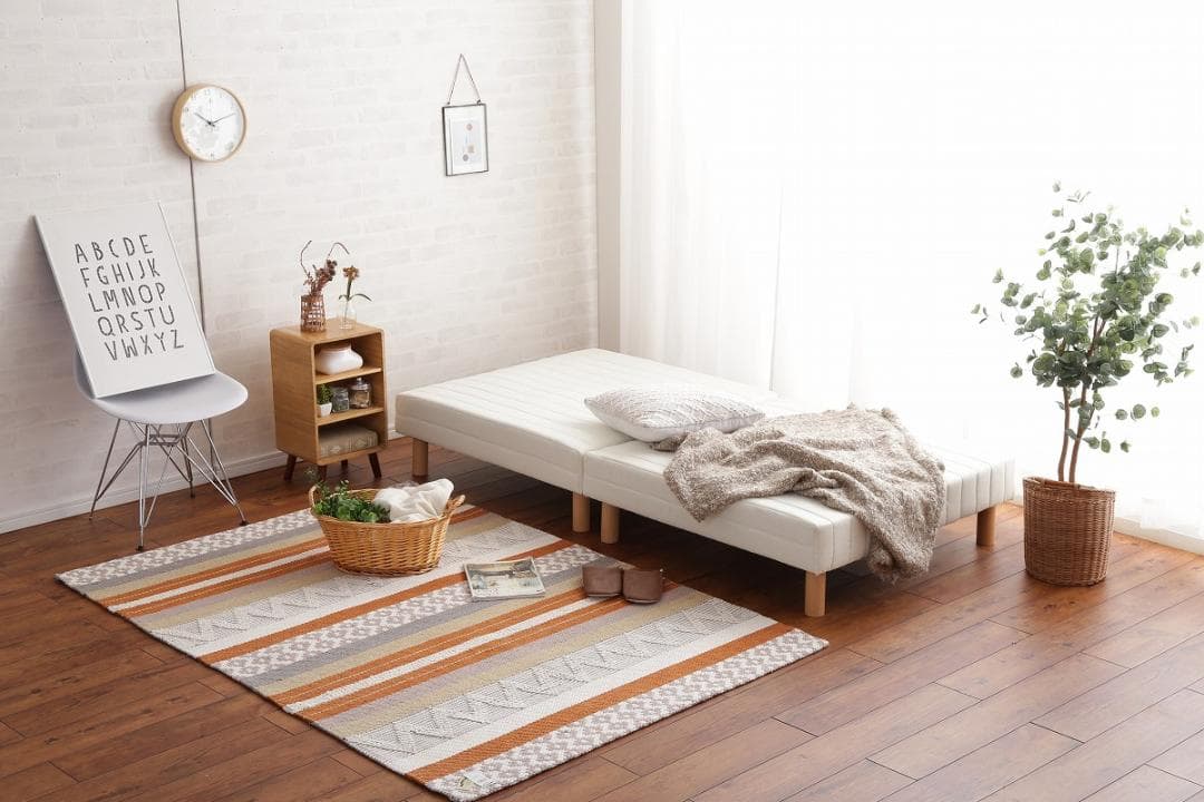 【新品・送料無料】脚付きマットレスベッド【シングル】