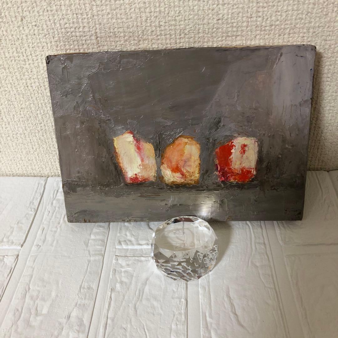 油絵（桃）もも　モモ