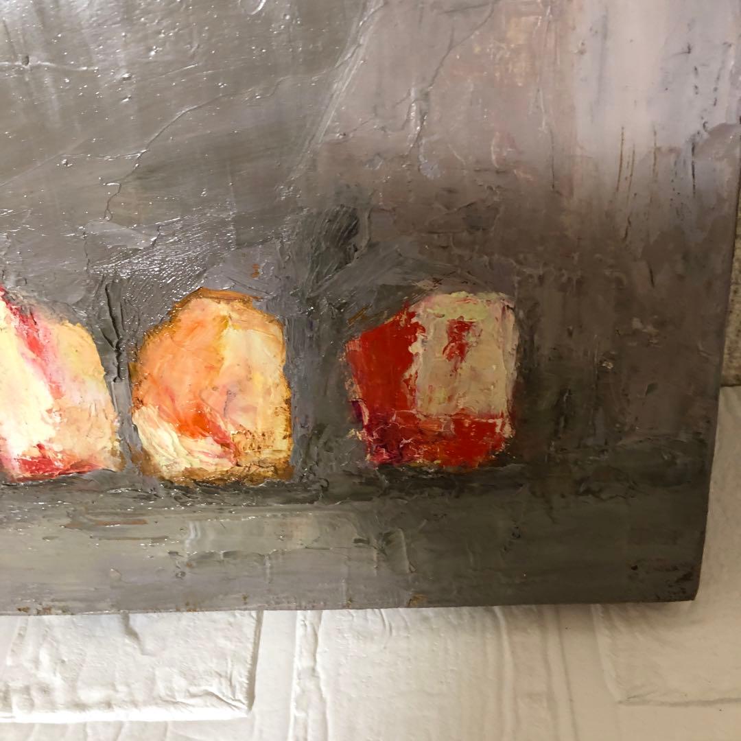 油絵（桃）もも　モモ