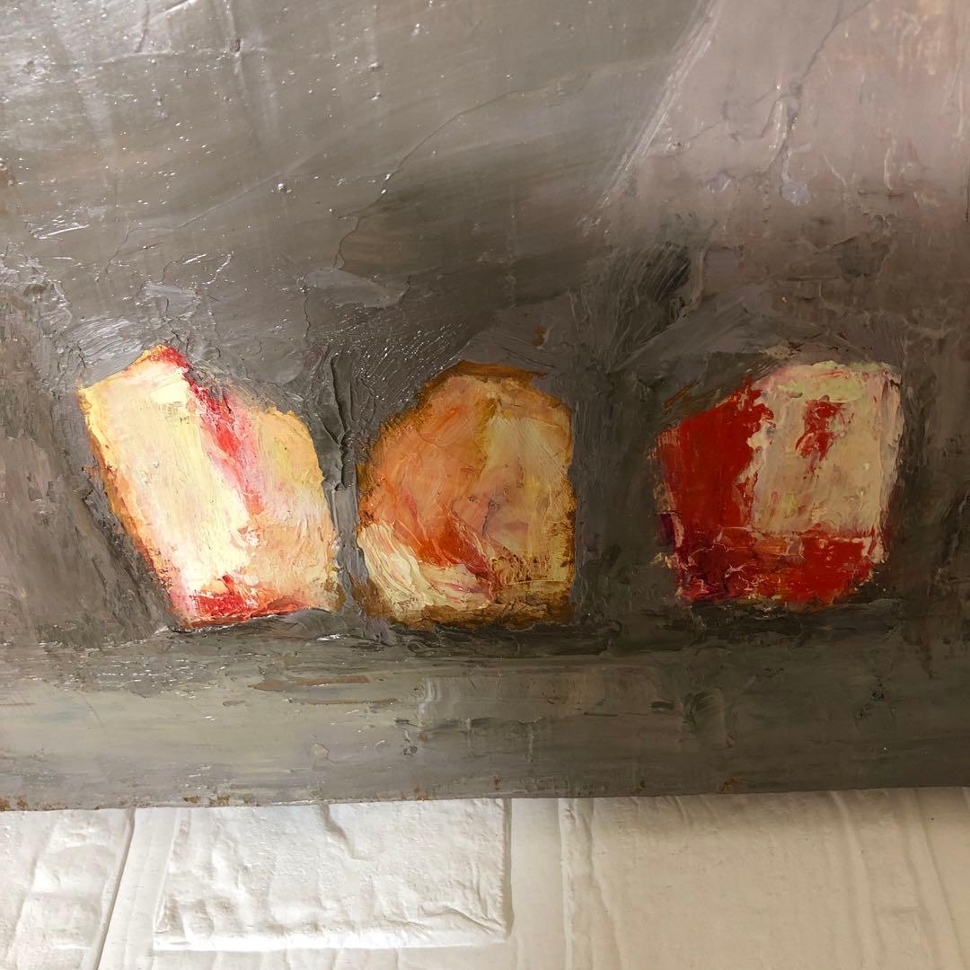 油絵（桃）もも　モモ