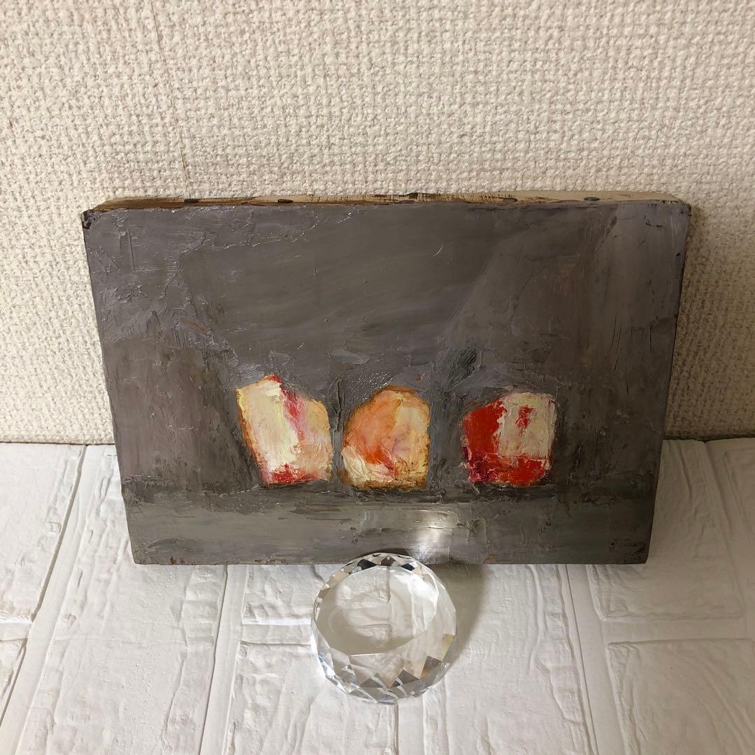 油絵（桃）もも　モモ