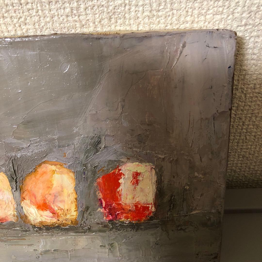 油絵（桃）もも　モモ