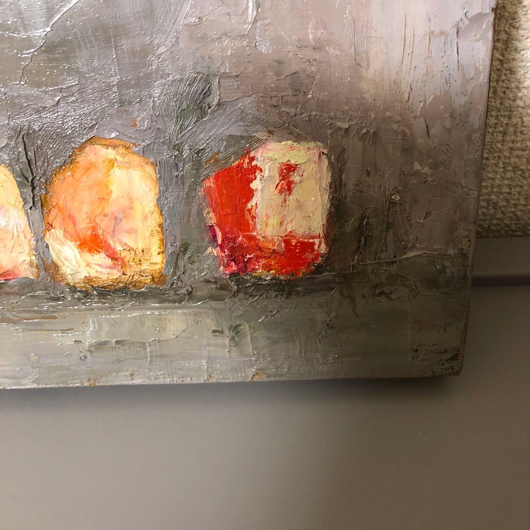 油絵（桃）もも　モモ