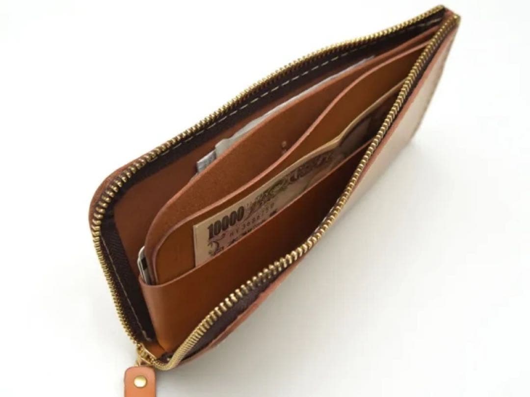 HERZ L字 ファスナー 長財布 新品未使用 ブラック 本革