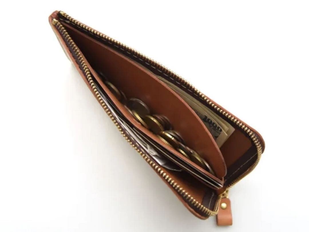 HERZ L字 ファスナー 長財布 新品未使用 ブラック 本革