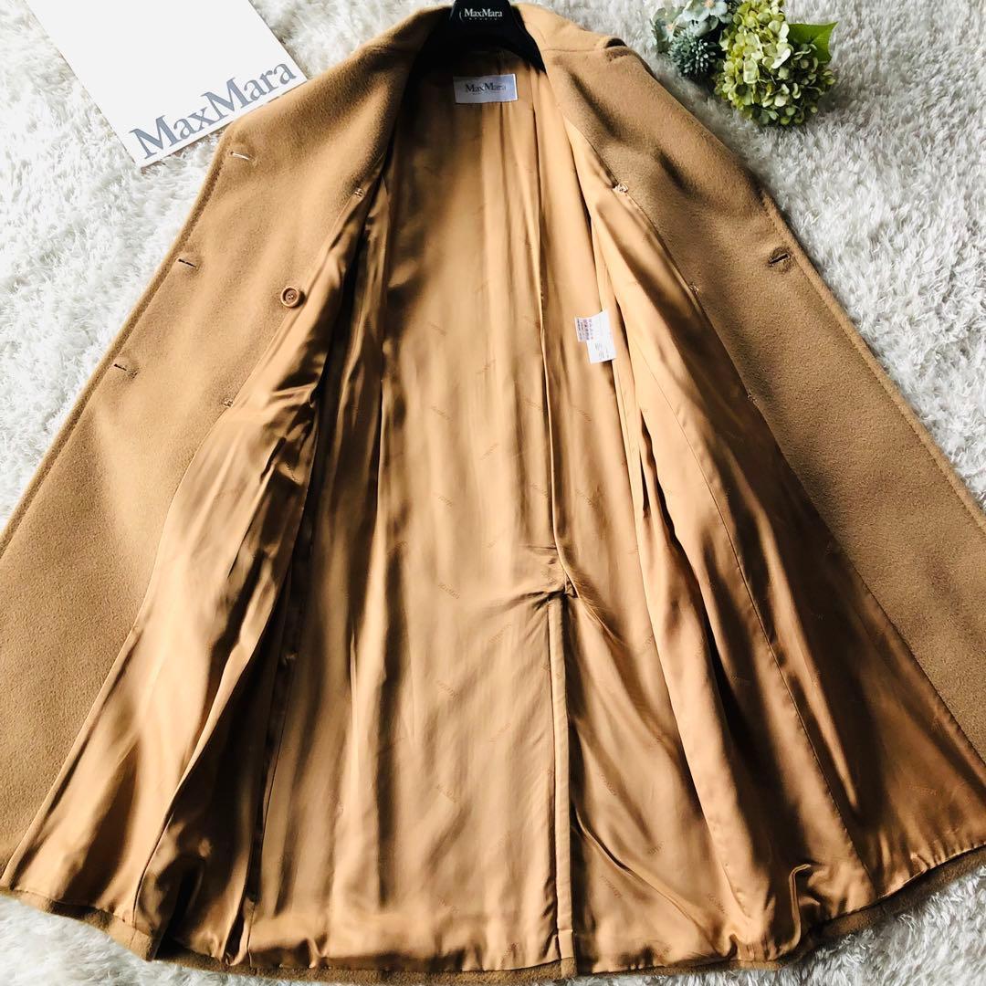 美品✨マックスマーラ マニュエラコート キャメル100% 女優襟 白タグ 38