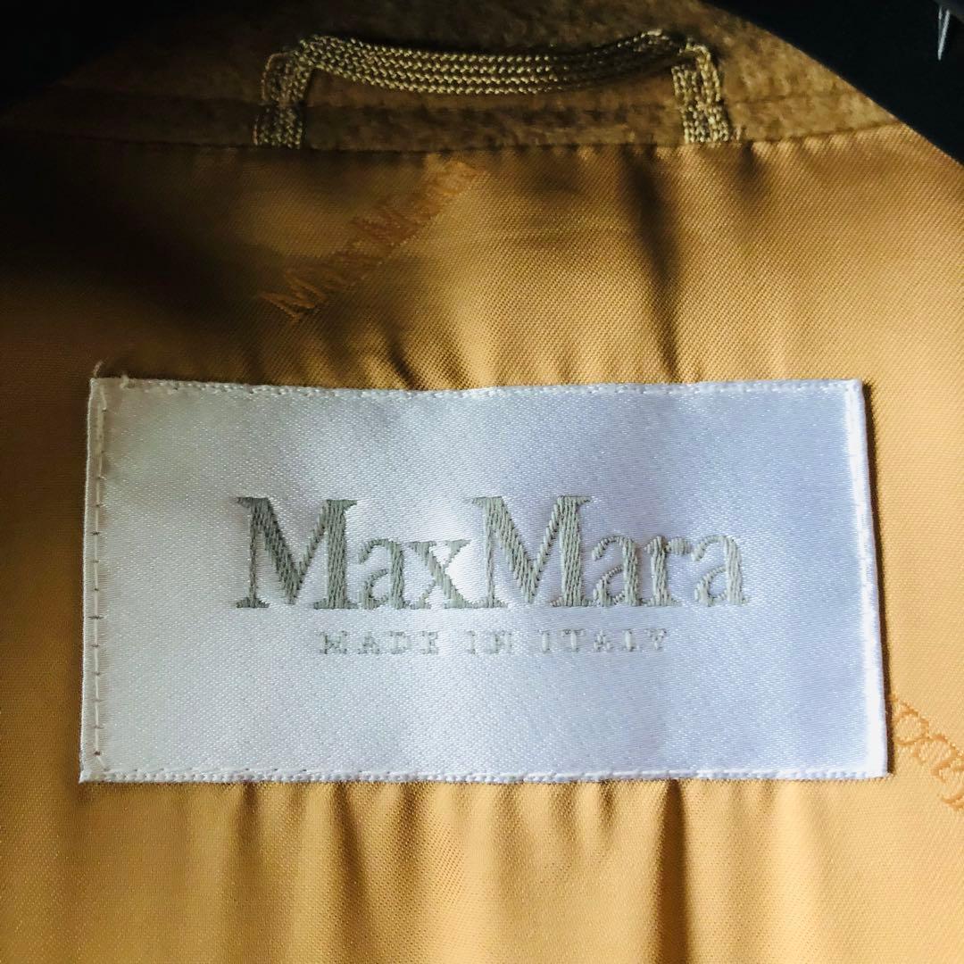 美品✨マックスマーラ マニュエラコート キャメル100% 女優襟 白タグ 38