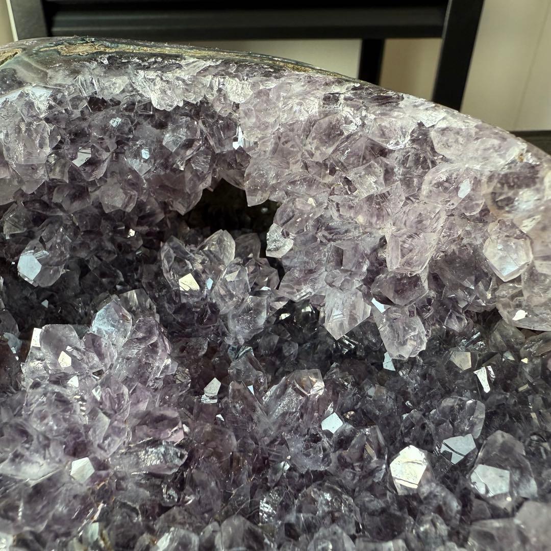 天然石アメジストのドーム　置物　原石NO.112010