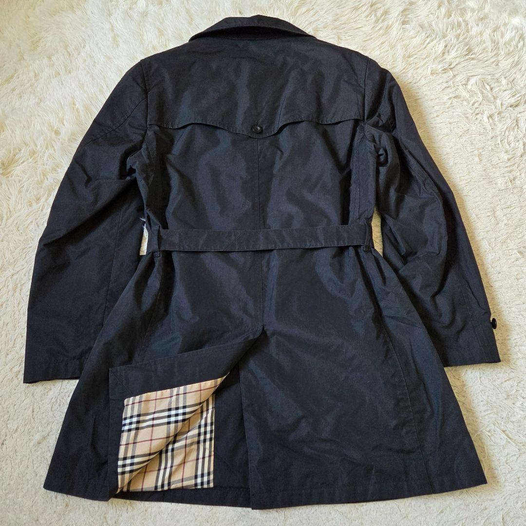 美品 バーバリー ブラックレーベル トレンチコート ノバチェック 希少サイズ L