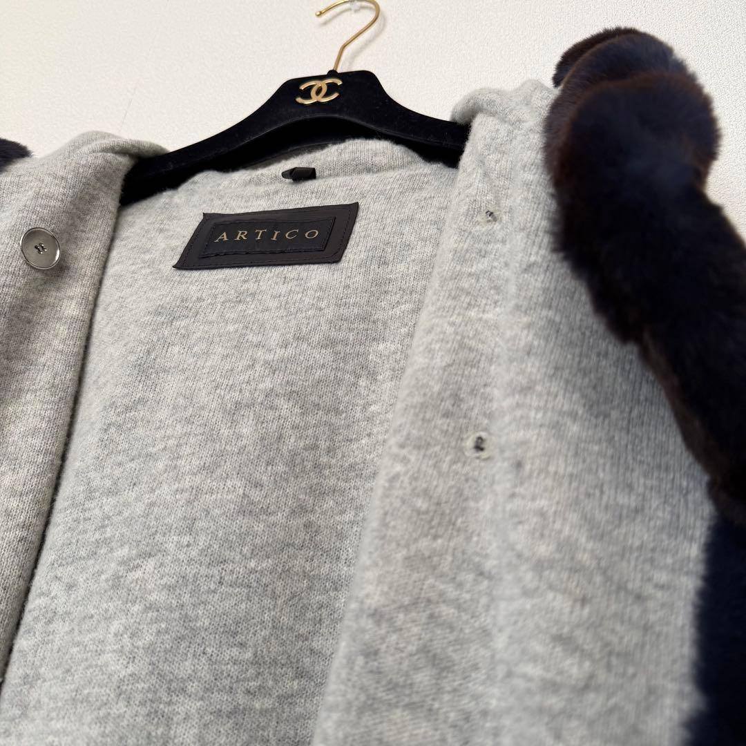 伊 ARTICO ♡ 柔らかレザーミンクコート 裏カシミヤ
