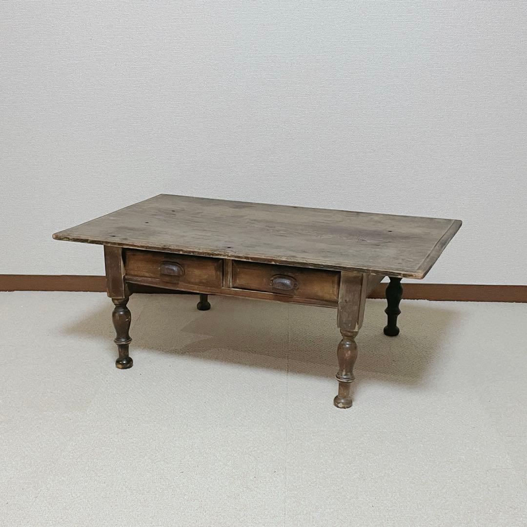 ろくろ脚の座卓