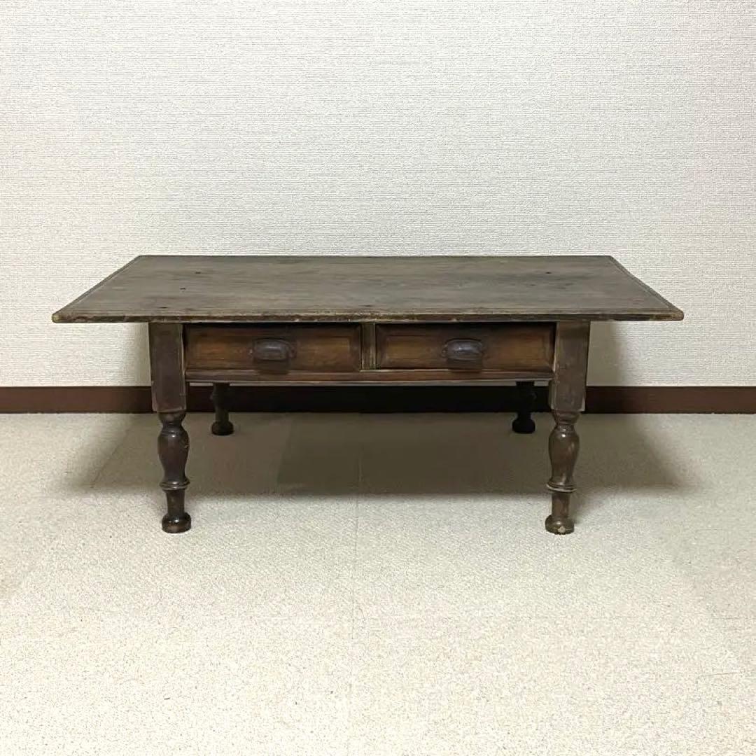 ろくろ脚の座卓